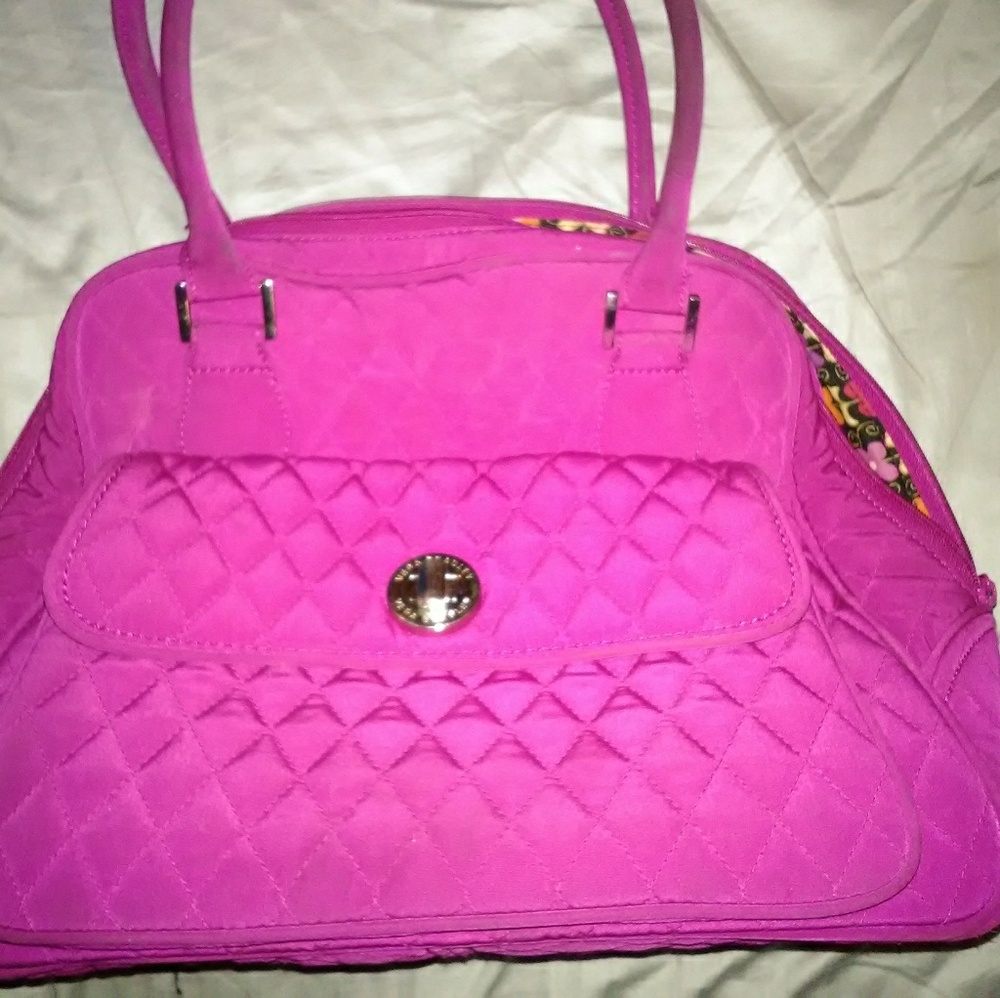 Vera Bradley hot pink quilt purse